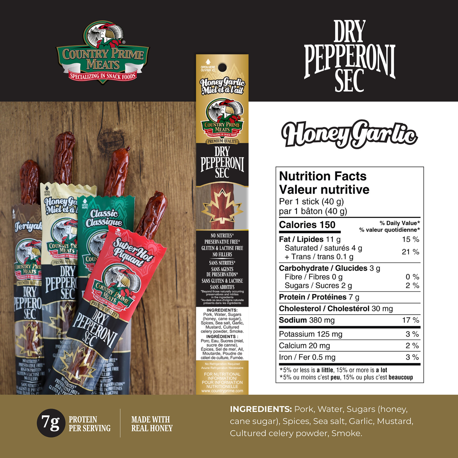 Pepperoni Stick Honey Garlic - Image 2